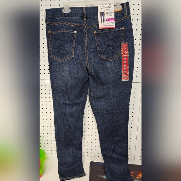 Seven7 Tummyless High Rise Skinny Jeans Dark Wash Avalon Size 14 - Picture 2 of 6